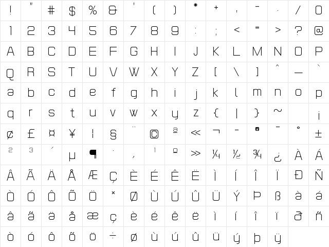 POE Headline Regular font glyphpreview
