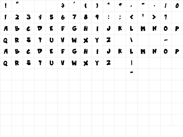 Roof runners active Bold font glyphpreview