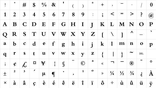 Ali_Web_Samik Regular font glyphpreview