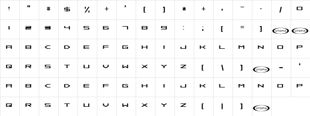 Samba is Dead Regular font glyphpreview