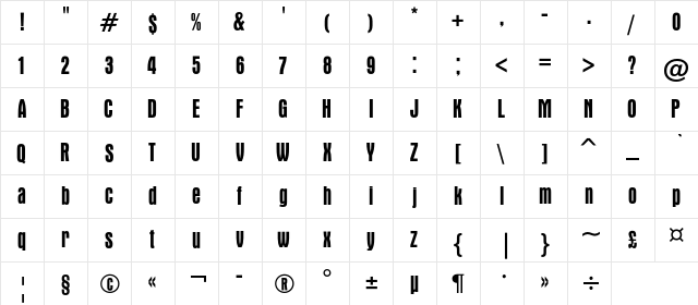 ApicalMediumC Regular font glyphpreview