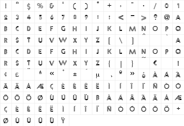 Spotlight Regular font glyphpreview