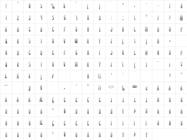 Y-Files Gradient Regular font glyphpreview