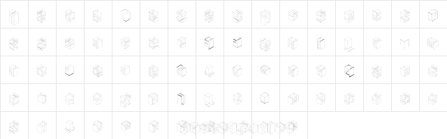 TypoNegative Regular font glyphpreview