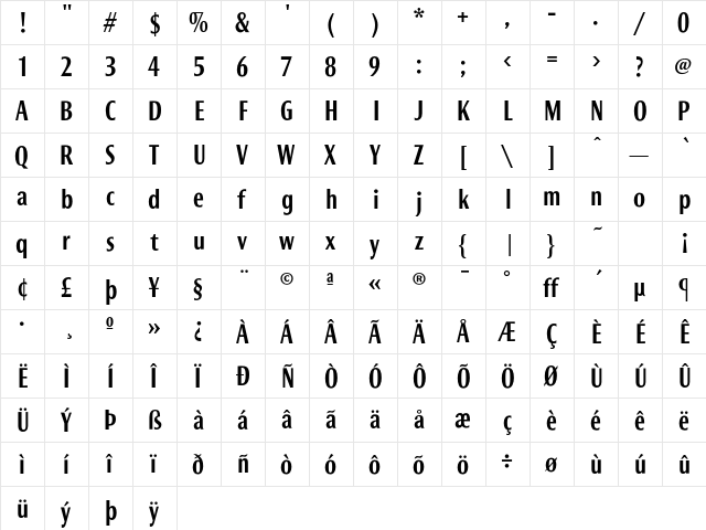 Bureau Roxy FB Medium Regular font glyphpreview