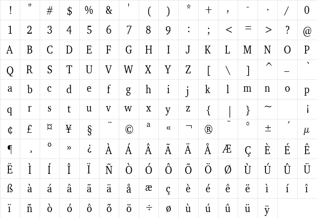 Challenge Condensed Normal font glyphpreview