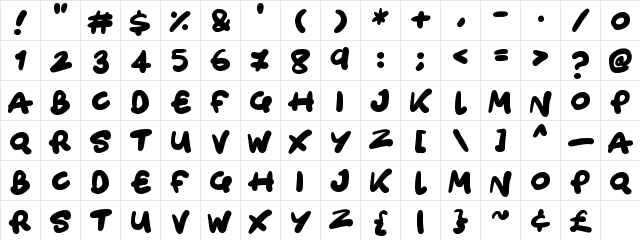 Only Organic Regular font glyphpreview