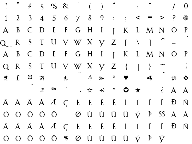 ShangoBold Regular font glyphpreview