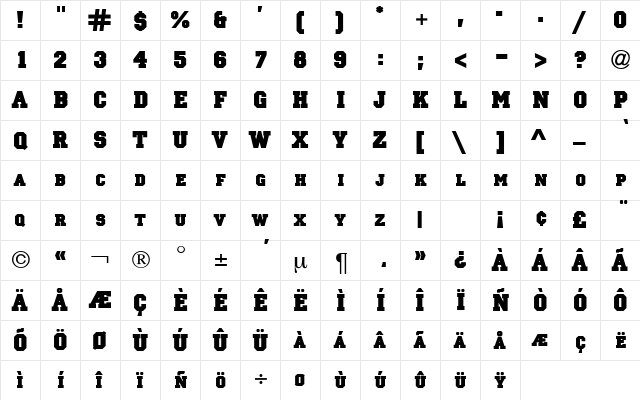 PrincessDB Normal font glyphpreview
