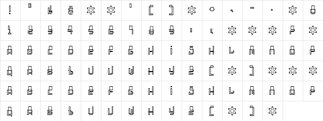 Oddessey 3000 Regular font glyphpreview