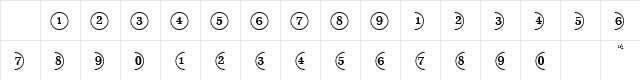 CircledNumbers Normal font glyphpreview