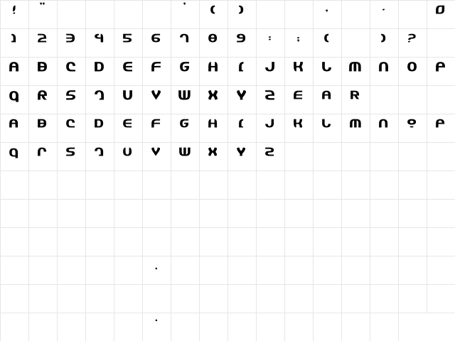 Ewok Bold font glyphpreview