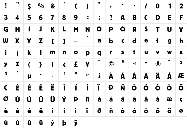 Block Berthold Regular font glyphpreview