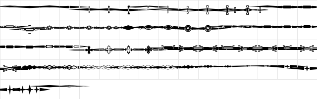 TFDashes Regular font glyphpreview