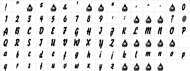 Ce La Luna Regular font glyphpreview