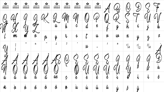 Space Jam Personal Use Regular font glyphpreview