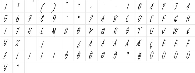 LES CAROTTES SONT FRAICHES Italic font glyphpreview