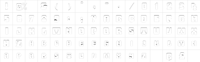 WavyOrnamentalOutline Regular font glyphpreview