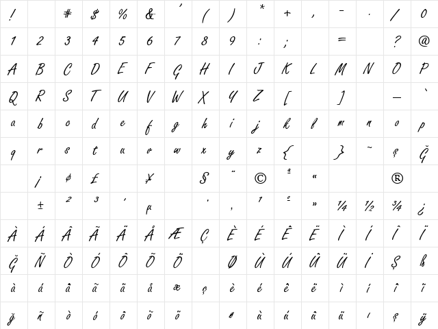 Freeport Plain font glyphpreview