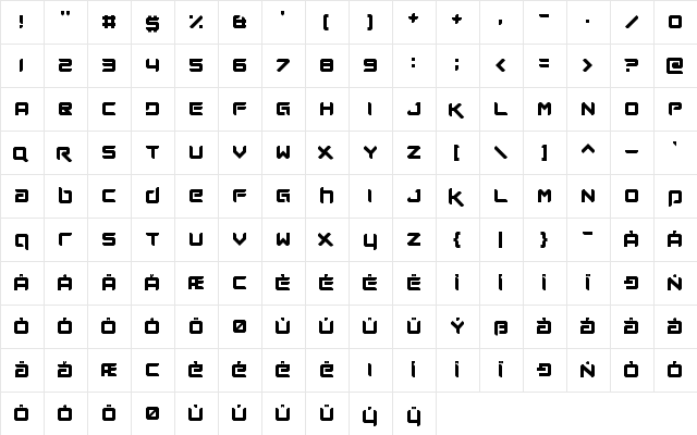 Future Now Regular font glyphpreview