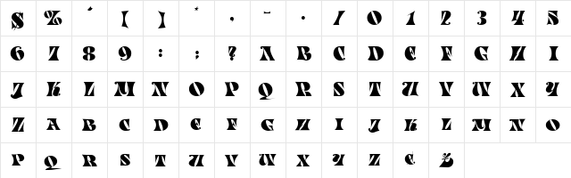 SallyExpert Normal font glyphpreview