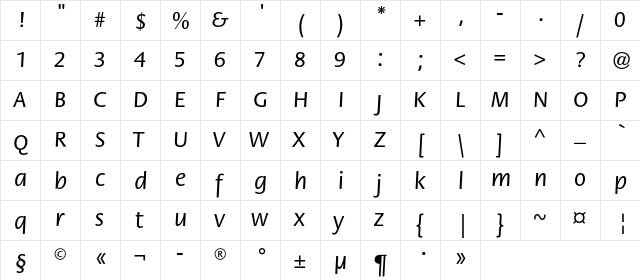 FloraC Regular font glyphpreview
