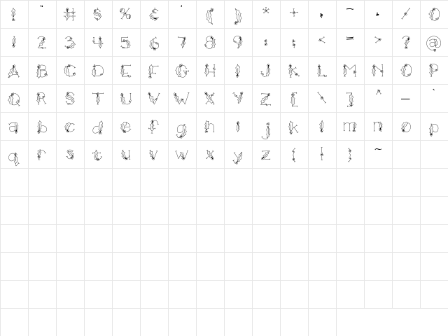 CK Holly & Berries Regular font glyphpreview