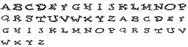 Spotty Font Regular font glyphpreview