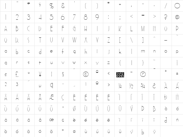 Sadelle Regular font glyphpreview