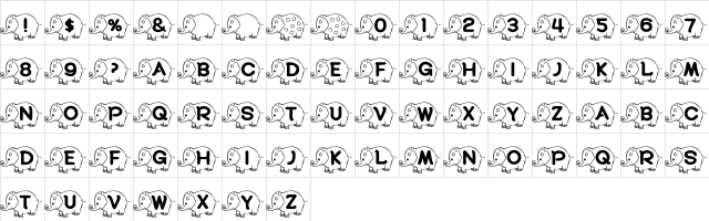 RMElephant4  font glyphpreview