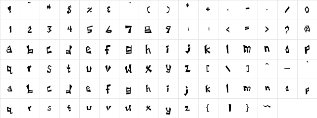 Draz Regular font glyphpreview