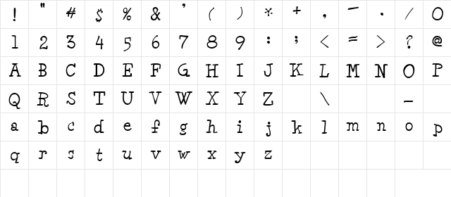 Minya Regular font glyphpreview