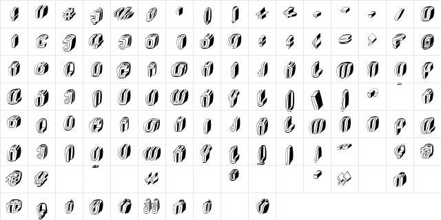 TypoCubesTheGolem Regular font glyphpreview