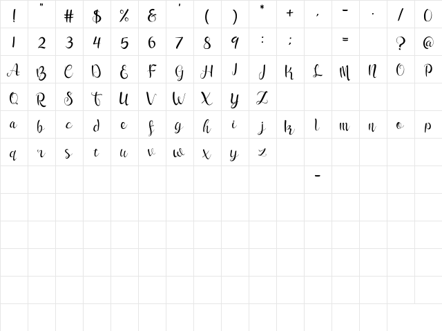 sleeper Regular font glyphpreview