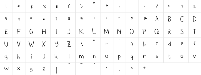 Rizen Regular font glyphpreview