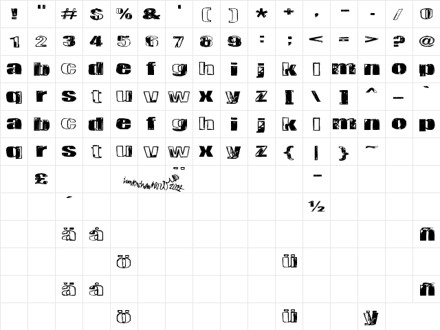 Tulihuuma Regular font glyphpreview