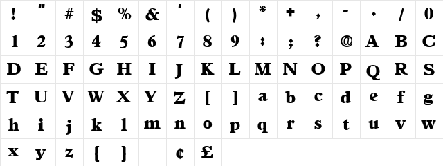 Agonic Display SSi Regular font glyphpreview