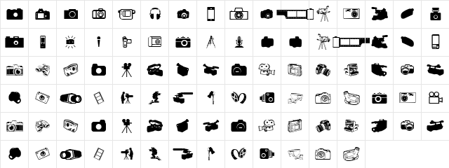Kamera Dings Regular font glyphpreview