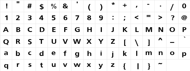 SchranerExt-Bol Regular font glyphpreview