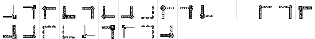 Vintage Decorative Corners 19 Regular font glyphpreview