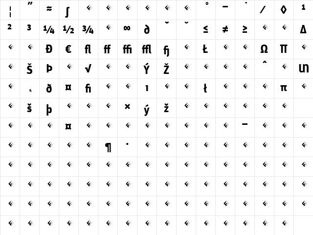 Unit-BoldTFExpert Regular font glyphpreview