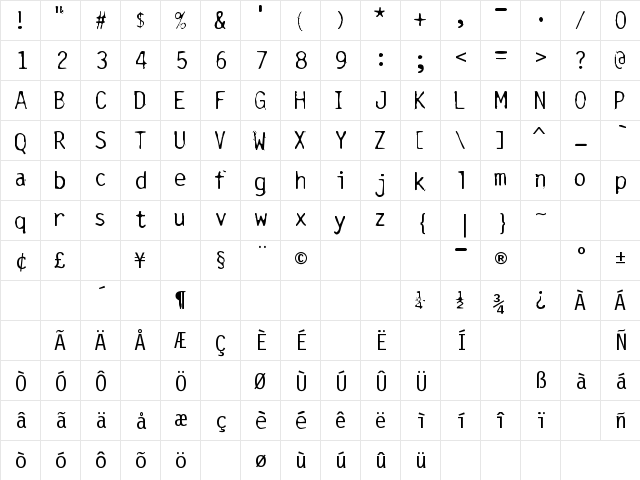 Prova Regular font glyphpreview