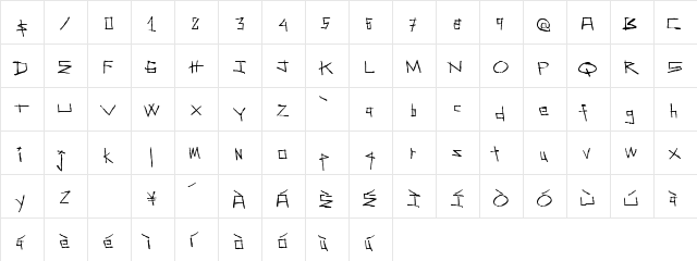 SecondAvenue Regular font glyphpreview