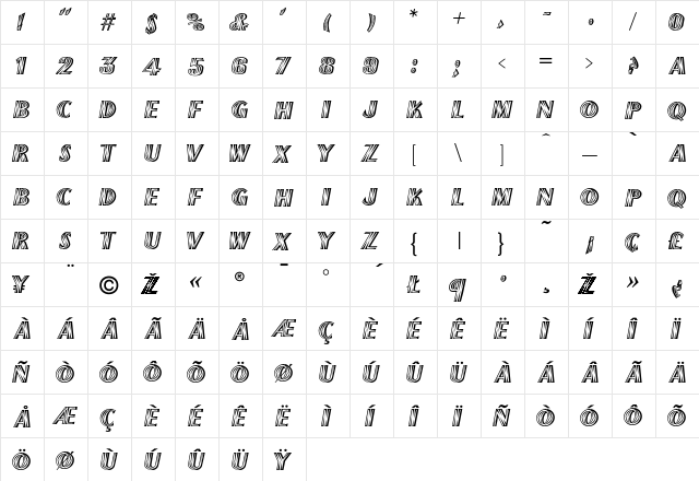 FrenchFlash Regular font glyphpreview
