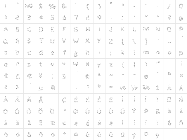 TortureStitches Regular font glyphpreview