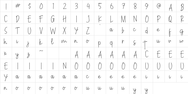 Rosaline Regular font glyphpreview