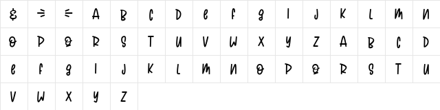 QUIRKYLAND Regular font glyphpreview