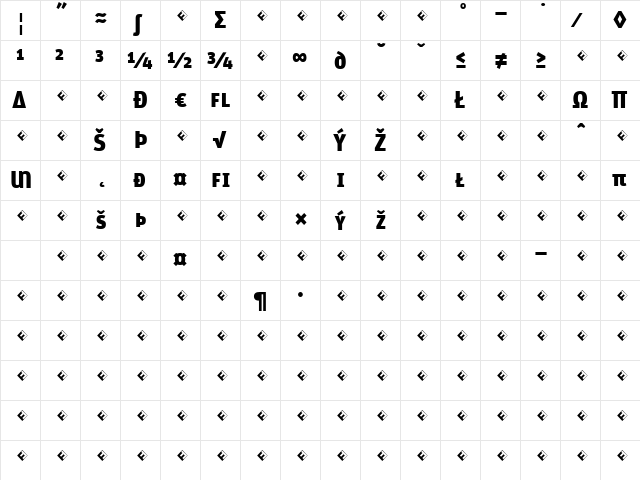 Unit-BlackSCExpert Regular font glyphpreview
