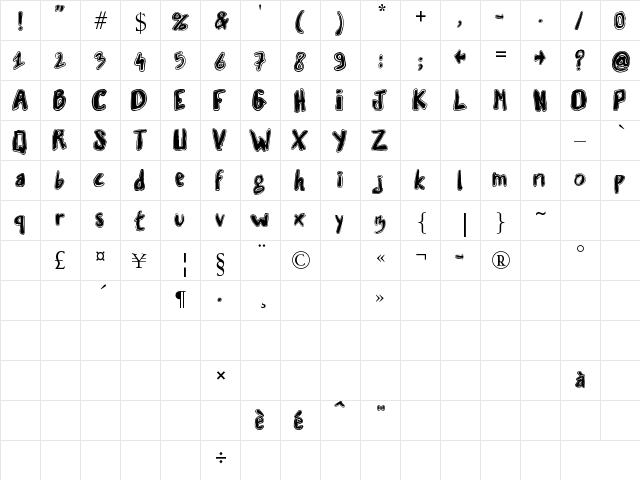 Vaille Regular font glyphpreview