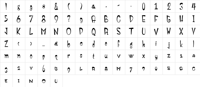 Monstroula TT Revealed1.0 font glyphpreview